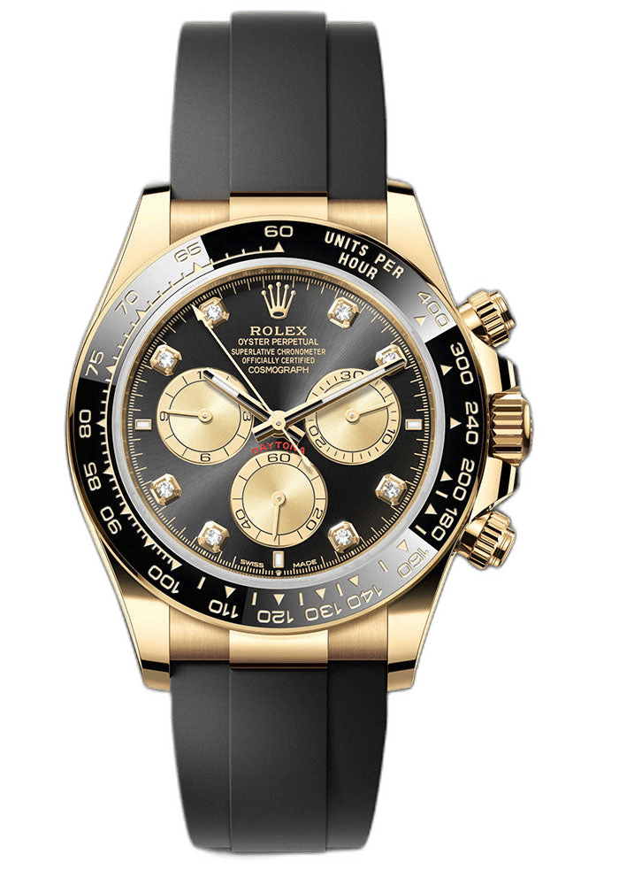 Rolex Daytona Yellow Gold — Black Dial with Cerachrom Bezel & Diamond Indexes