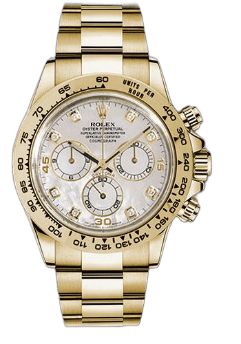 Rolex Cosmograph Daytona Yellow Gold — Mother-of-Pearl Diamond Dial | Ref. 116508