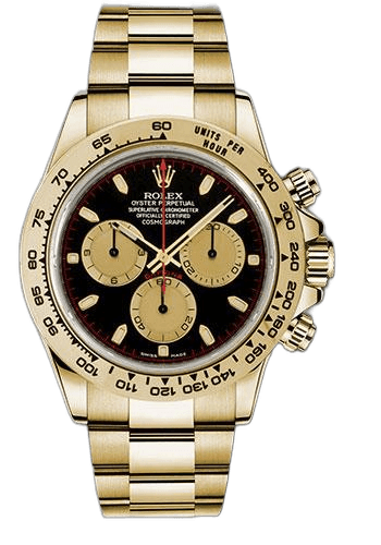 Rolex Daytona Yellow Gold — Black and Champagne Index Dial | Ref. 116508