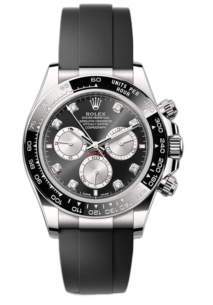 Rolex Daytona White Gold — Black Diamond Dial, Black Cerachrom Bezel