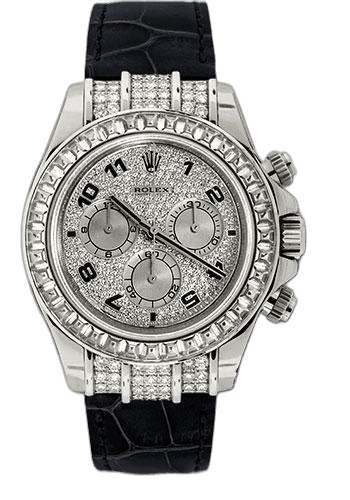 Rolex Daytona White Gold — Pavé Diamond & Enamel Arabic Dial | Ref. 116599TBR