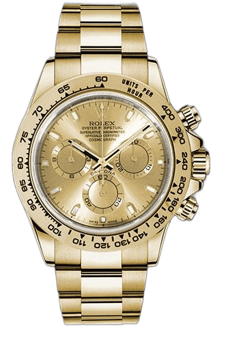 Rolex Daytona Yellow Gold — Champagne Index Dial | Ref. 116508
