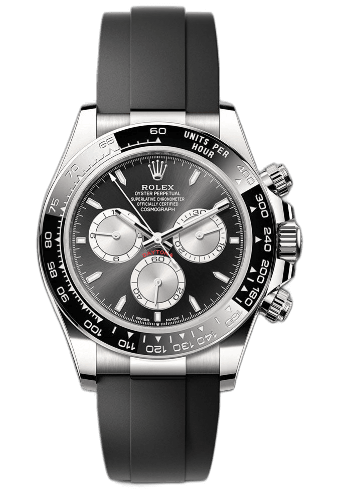 Rolex Daytona White Gold — Black Dial with Black Cerachrom Bezel & Steel Index | Ref. N/A