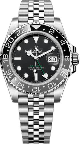 Rolex GMT-Master II Steel — Black Dial, Grey/Black 'Sprite' Cerachrom Bezel | Ref. 126710GRNR