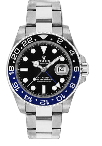 Rolex GMT-Master II Steel — Black Dial, Black & Blue 'Batman' Bezel | Ref. 116710BLNR