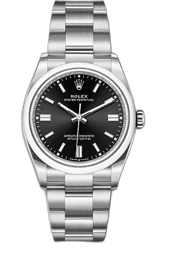 Rolex Oyster Perpetual Steel — Black Index Dial | Ref. 126000