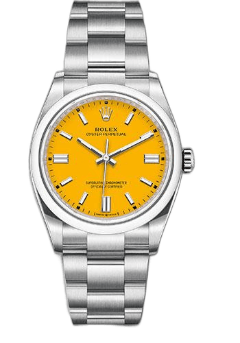 Rolex Oyster Perpetual 36 — Yellow Index Dial | Ref. 126000