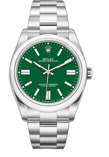 Rolex Oyster Perpetual 41 — Vivid Green Dial | Ref. 124300