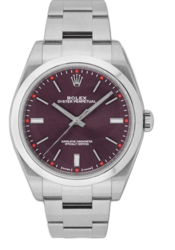 Rolex Oyster Perpetual 39 — Red Grape Dial | Ref. 114300