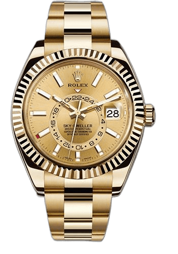 Rolex Sky-Dweller Yellow Gold — Champagne Index Dial | Ref. 326938