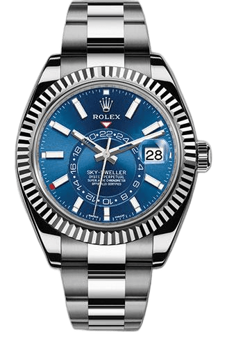 Rolex Sky-Dweller 42 White Rolesor — Blue Index Dial | Ref. 326934