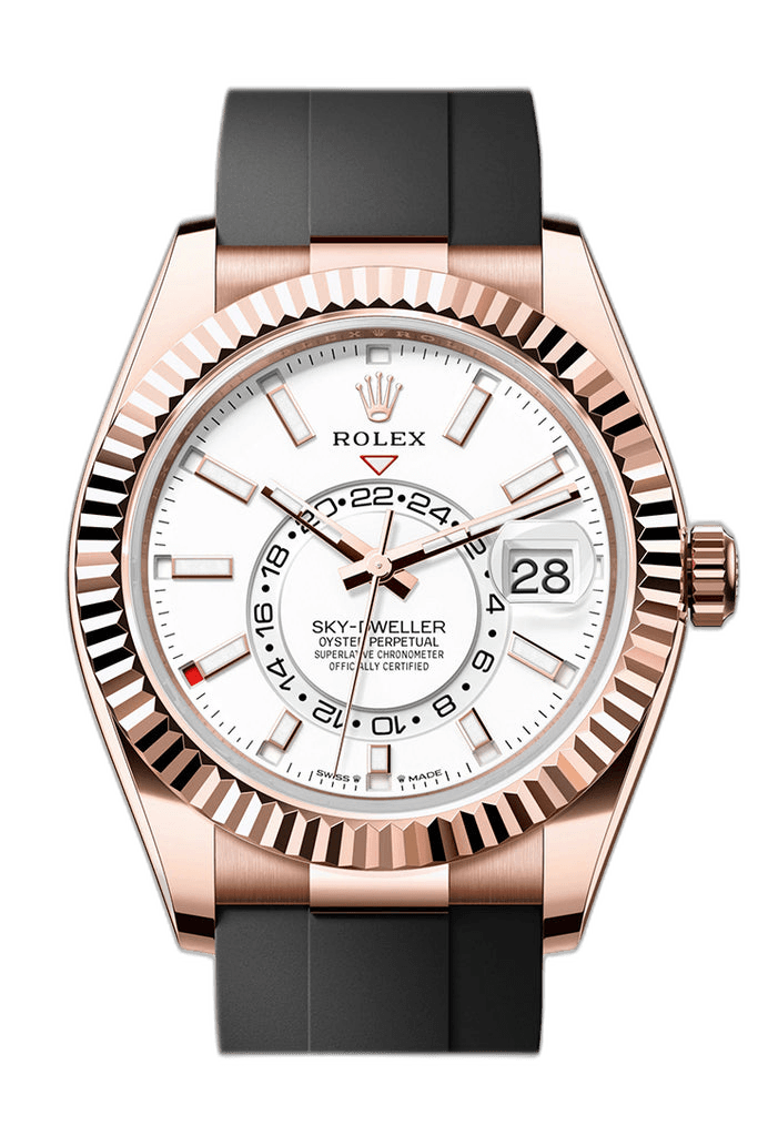 Sky-Dweller Sky Dweller 42 White Dial Dial Rose Gold Mens Watch 336235 · Rolex 42mm — 336235