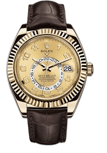 Rolex Sky-Dweller Yellow Gold — Champagne Arabic Dial | Ref. 326138