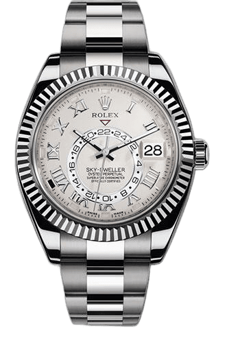 Rolex Sky-Dweller White Gold — Ivory Satin Finish Roman | Ref. 326939