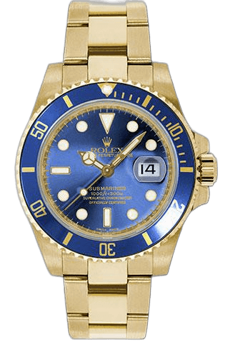 Rolex Submariner Yellow Gold — Blue Dial | Ref. 116618