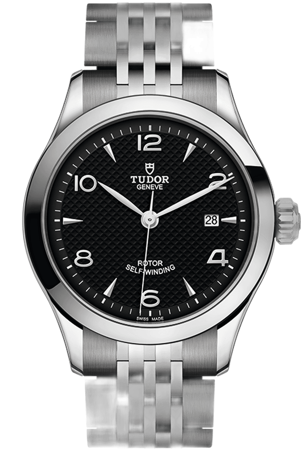 Tudor 1926 Steel — Black Embossed Dial with Rhodium Finish | Ref. M91350-0002