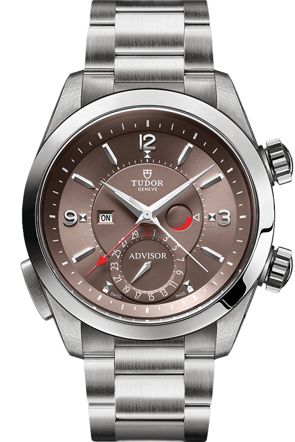 Tudor Advisor Titanium & Steel — Heritage Alarm Cognac Dial | Ref. M79620TC-0005