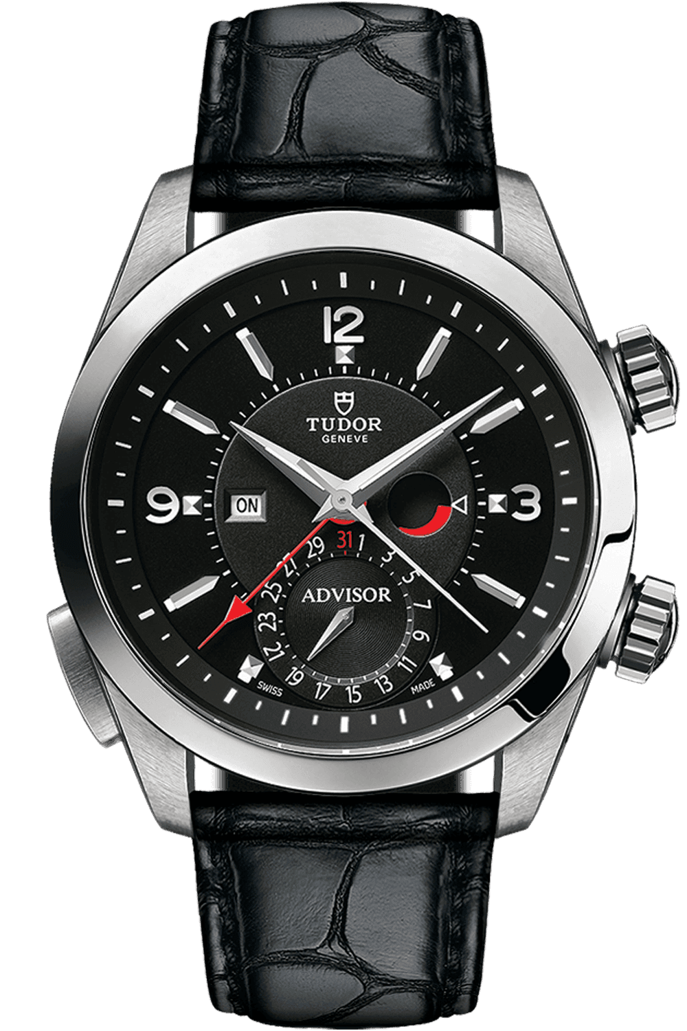 Tudor Advisor Titanium & Steel — Black Dial Mechanical Alarm | Ref. M79620TN-0006