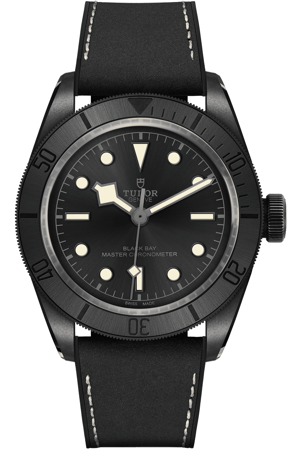 Tudor Black Bay Ceramic — Matte Black Dive Watch with Hybrid Strap | Ref. M79210CNU-0001