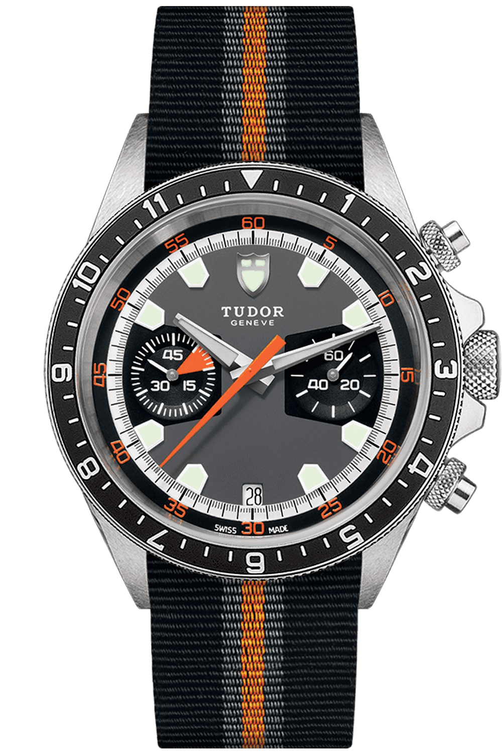 Tudor Heritage Chrono Steel — Grey & Black Vintage Dial | Ref. M70330N-0004