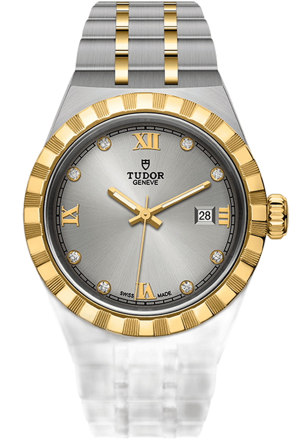 Tudor Royal Steel & Gold — Diamond Silver Dial | Ref. M28303-0002