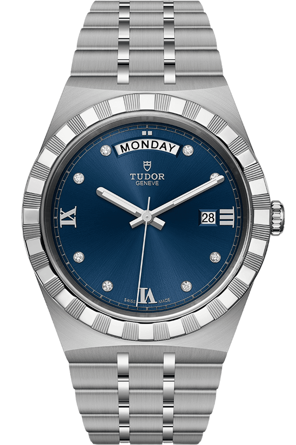 Tudor Royal Steel — Diamond-Set Blue Dial | Ref. M28600-0006