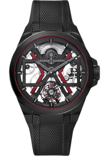 Ulysse Nardin Blast 45 mm Beware of Blast - Titanium And Ceramic Case - Black Dial - Rubber Strap 45mm Watch