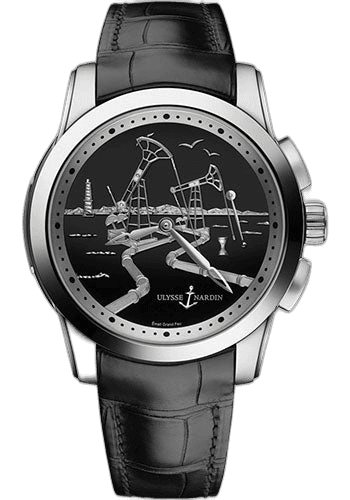 Ulysse Nardin Classic Hourstriker Platinum — Black Grand Feu Enamel Dial | Ref. 6109-131-E2/OIL