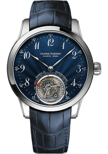 Classic Ulysse Anchor Tourbillon Watch 44mm White Gold