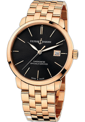 Ulysse Nardin Classico Rose Gold — Black Dial | Ref. 8156-111-8/92