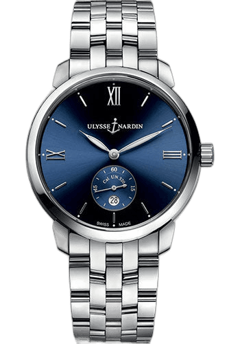 Ulysse Nardin Classico Manufacture Steel — Blue Dial with Steel Bracelet | Ref. 3203-136-7/33