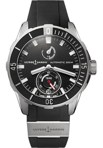 Ulysse Nardin Diver Chronometer Watch 44mm Titanium Black Dial