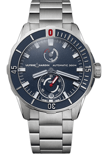 Ulysse Nardin Diver Chronometer 44 mm - Titanium Case - Blue Dial - Steel Bracelet 44mm