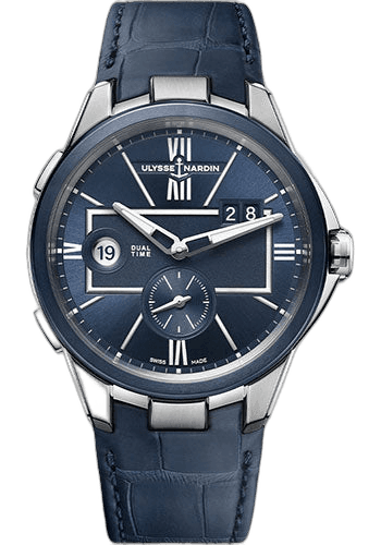 Ulysse Nardin Executive Dual Time Steel — Blue Dial | Ref. 243-20/43