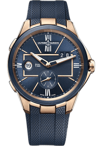 Ulysse Nardin Executive Dual Time Rose Gold — Blue Dial | Ref. 242-20-3/43