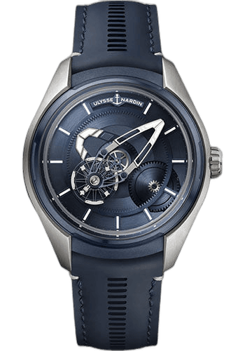 Ulysse Nardin Freak X - 43mm Titanium Case - Blue Dial - Blue Leather Strap
