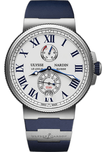 Ulysse Nardin Marine Chronometer Watch 45mm Steel Timepiece