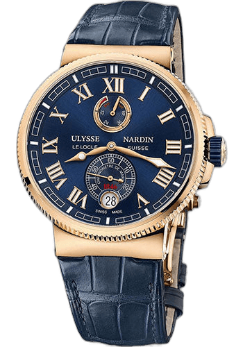 Ulysse Nardin Marine Chronometer Rose Gold — Blue Roman Dial Power Reserve | Ref. 1186-126/43