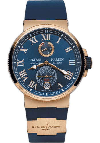 Ulysse Nardin Marine Chronometer Rose Gold — Blue Roman Numeral Dial | Ref. 1186-126-3/43