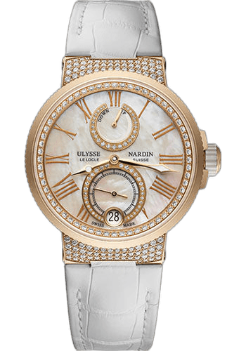 Ulysse Nardin Marine Chronometer Lady Rose Gold — Diamond-Set, Mother-of-Pearl Dial | Ref. 1182-160C/490