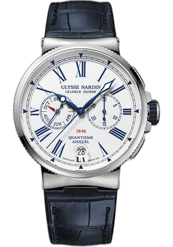 Ulysse Nardin Marine Chronograph Steel — Off-White Annual Calendar Dial | Ref. 1533-150/E0