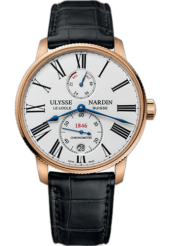 Marine Torpilleur Watch · Ulysse Nardin 42mm Rose Gold White Dial