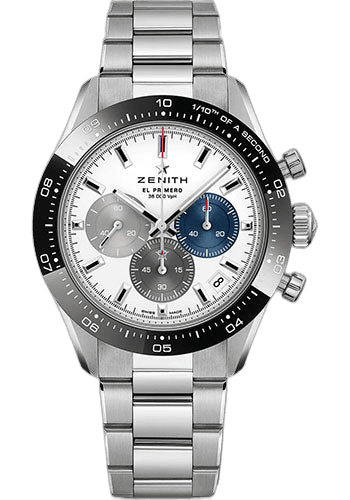 Zenith Chronomaster Sport Steel & Ceramic — White Matte Dial on Steel Bracelet | Ref. 03.3100.3600/69.M3100