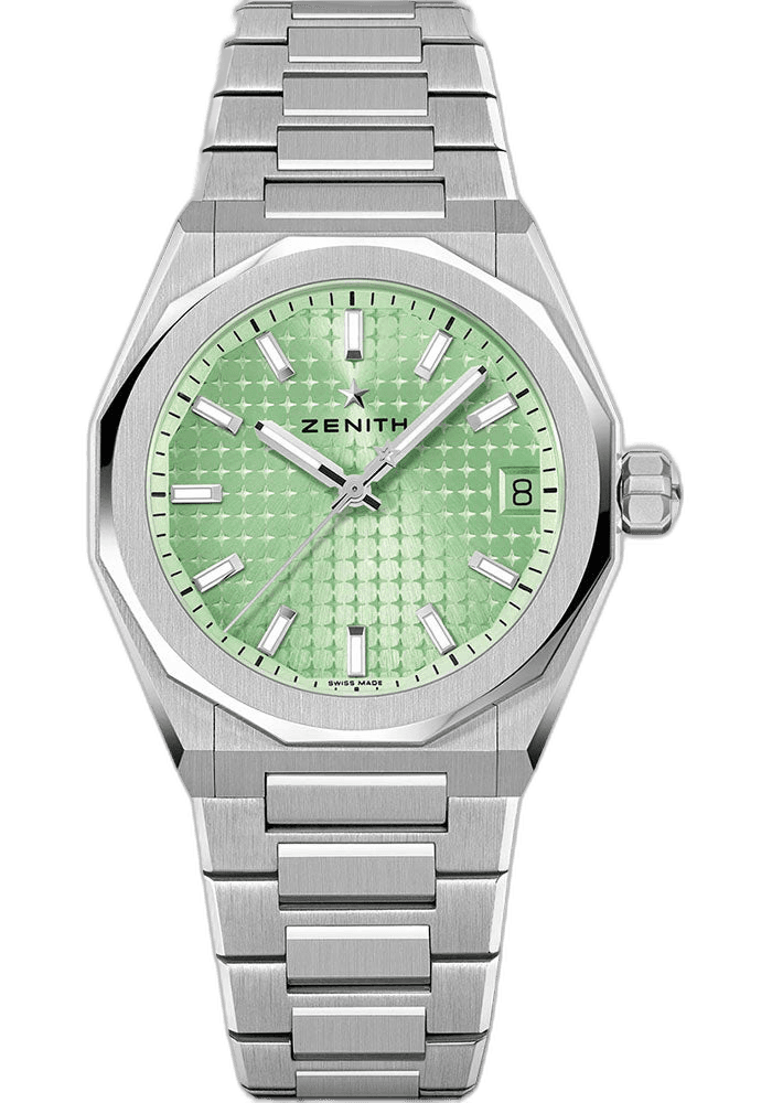 Zenith Defy Skyline Steel — Light Green Sunray Dial | Ref. 03.9400.670/61.I001