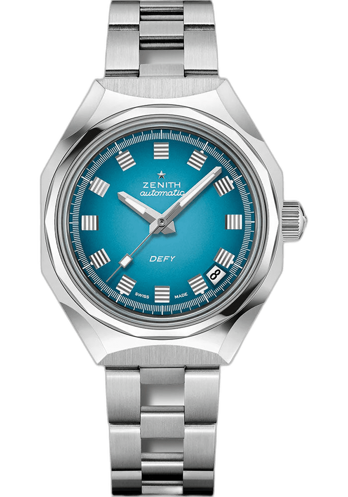 Zenith Defy Revival A3690 Steel — Turquoise Gradient Dial Ladder Bracelet | Ref. 03.A3642.670/3690.M3642