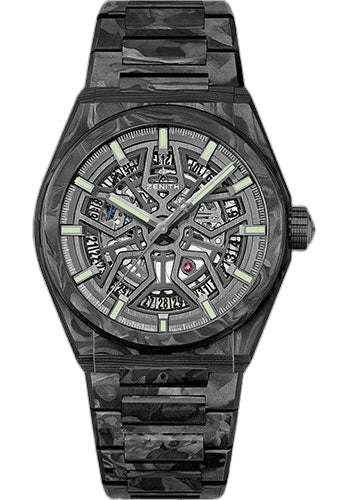 Zenith Defy Classic Carbon — Black Openworked Dial with Diamonds | Ref. 10.9001.670/80.M9000