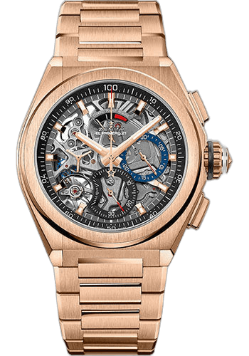 Zenith Defy El Primero 21 Rose Gold — Openworked Dual-Counter | Ref. 18.9000.9004/71.M9000