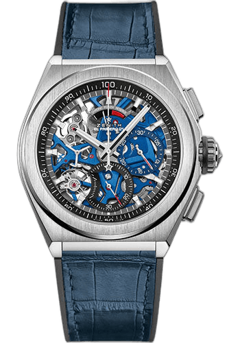 Zenith Defy El Primero 21 Titanium — Openworked Dial, Alligator Rubber Strap | Ref. 95.9002.9004/78.R584