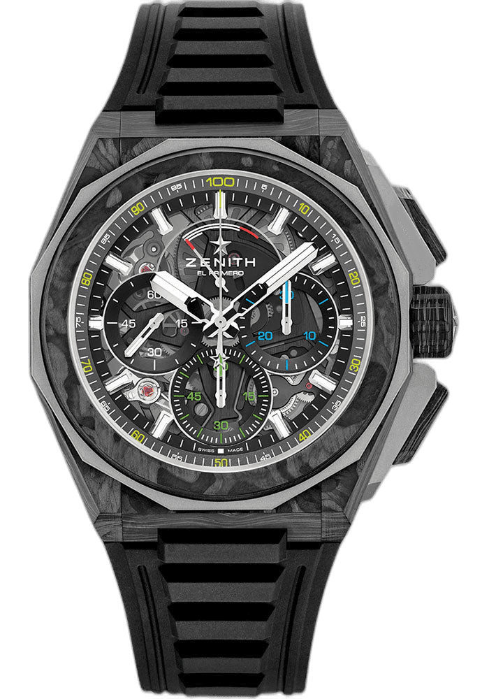 Zenith Defy Extreme Carbon — Tinted Sapphire Tri-Counter Dial | Ref. 10.9100.9004/22.I200