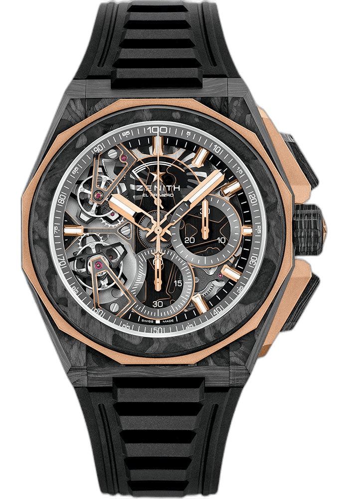 Zenith Defy Extreme Carbon & Gold — Openworked Dial Double Tourbillon | Ref. 12.9100.9020/78.I200